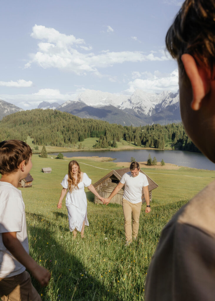 Familienfotografie Bayern in den Bergen