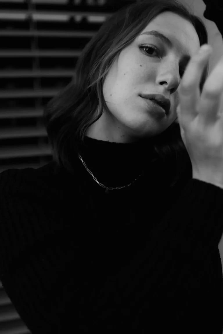 Model in Portrait Fotoshooting