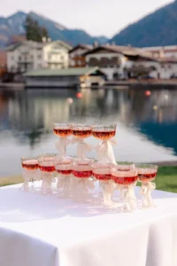 Champagnerturm am Tegernsee