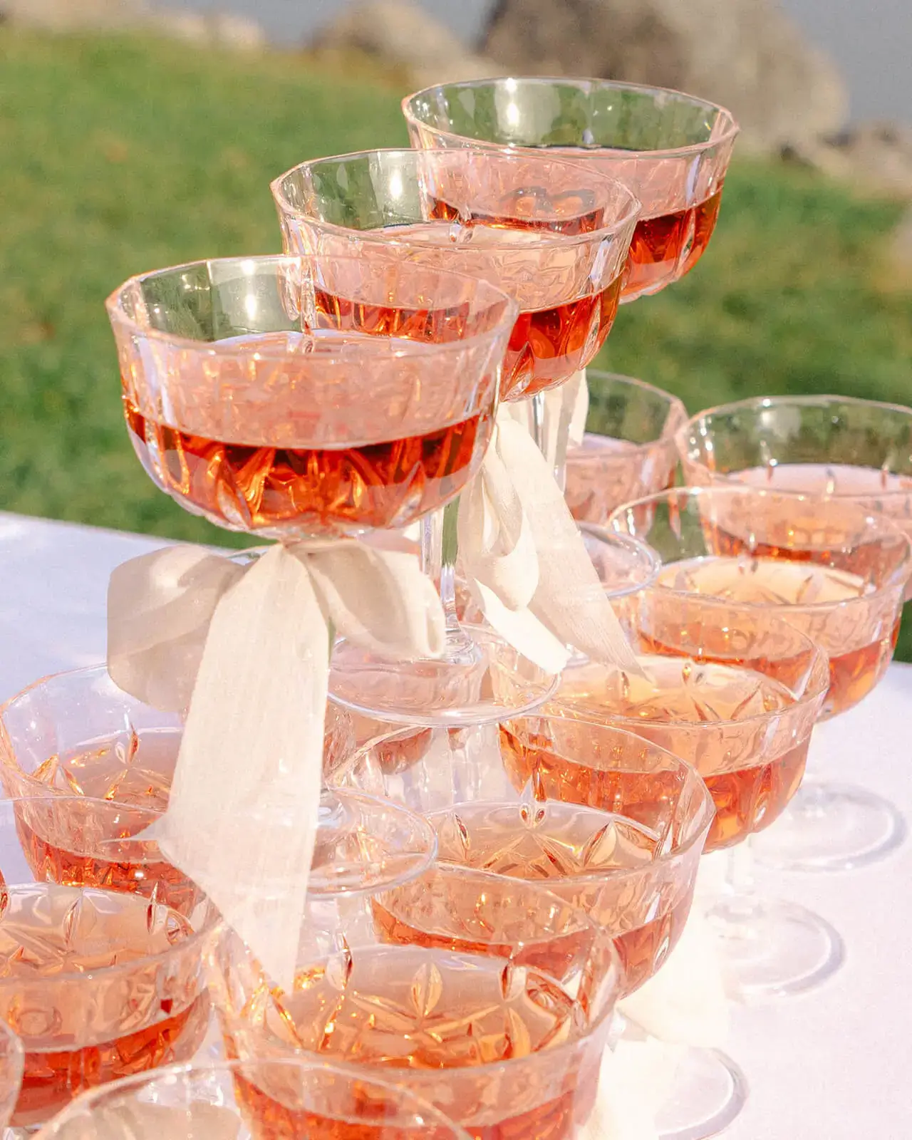 Champagnerturm für Sektempfang am Tegernsee