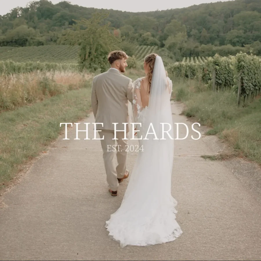 Wedding Couple walking through the streets