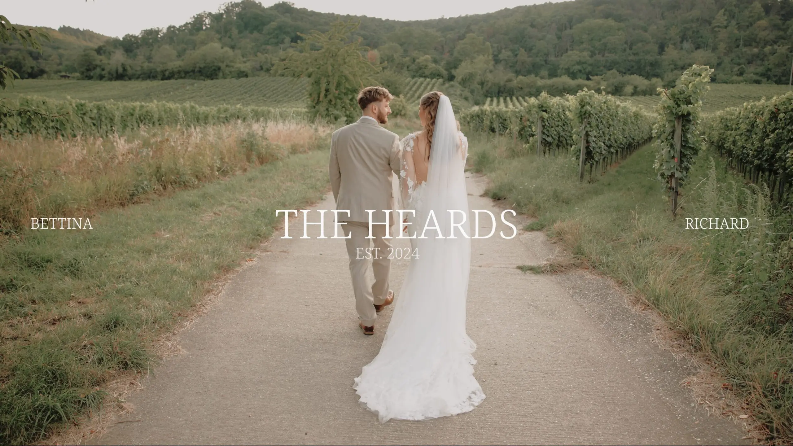Wedding Couple walking through the streets